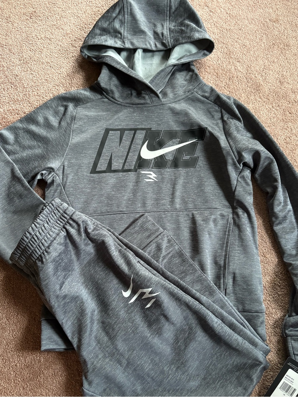 Nike Kids Boys hooded jacket jogger pants track suit set athletic size 10 NWT